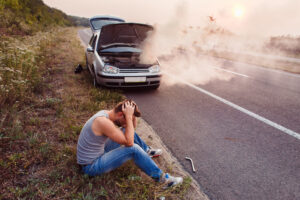 Frontline employee faces a money emergency when his car engine starts smoking